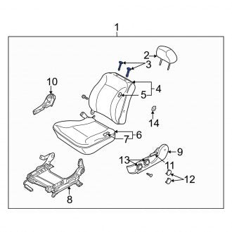 New Fits Kia, Front Left Headrest Guide - Part # 0K31A8825075