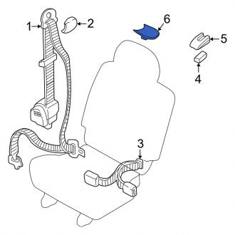 New Fits Kia, Rear Child Restraint Anchor Plate Cap - Part # 0K53A5779368