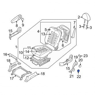 New Fits Kia, Front Left Seat Height Adjuster Handle Cover - Part # 880564D041KS