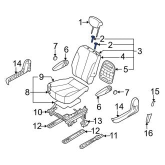 New Fits Kia, Center Headrest Guide - Part # 0K31A88250KS