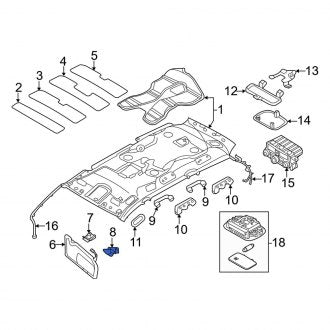 New Fits Kia, Left Sun Visor Cover - Part # 852574D000QW