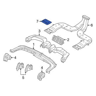 New Fits Kia, Front Left Dashboard Air Vent - Part # 973654D000