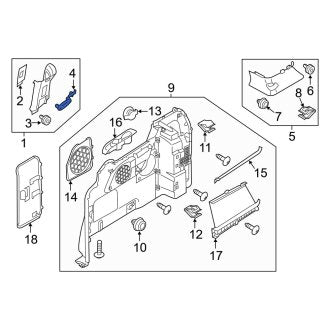 New Fits Kia, Left Body C-Pillar Trim Panel Cap - Part # 85862A9500GBU