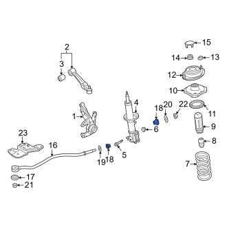 New Fits Kia, Front Rearward Suspension Strut Rod Bushing - Part # 0K30A34480C