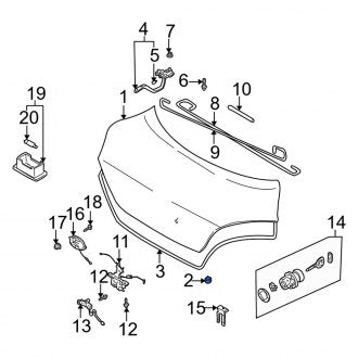 New Fits Kia, Deck Lid Stop Buffer - Part # 0K30A56802