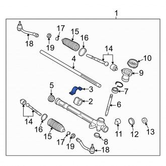 New Fits Kia, Rack and Pinion Mount Clamp - Part # 565311G000