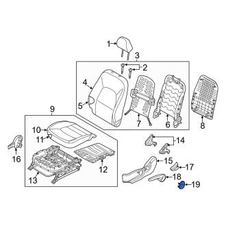 New Fits Kia, Front Left Seat Height Adjuster Handle Cover - Part # 881864L010HU