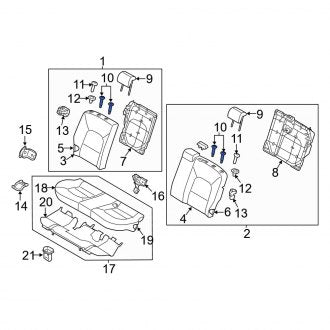 New Fits Kia, Rear Headrest Guide - Part # 889201M300DCM