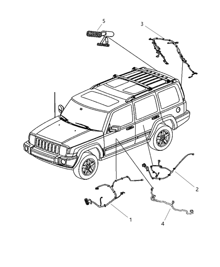 New 2007-2008 Fits Chrysler Commander Wiring-Liftgate - Part # 56047790AC