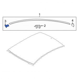 New Fits Kia, Front Left Roof Drip Molding Cap - Part # 87233H8000