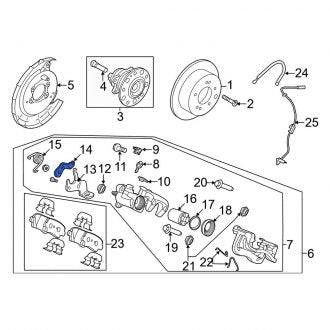 New Fits Kia, Rear Left Parking Brake Lever - Part # 58237H8300