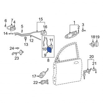 New Fits Kia, Front Right Door Lock Rod Cover - Part # 813593C000