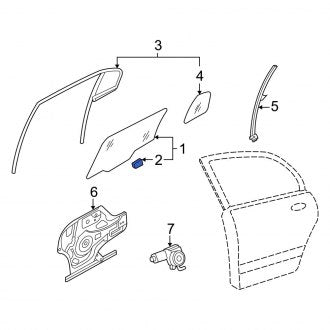 New Fits Kia, Rear Door Glass Attaching Clips - Part # 8241238010