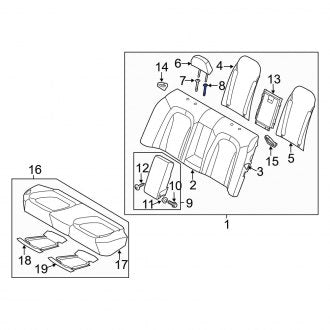 New Fits Kia, Rear Headrest Guide - Part # 893982T010VA