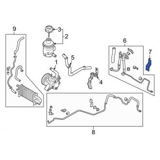 New Fits Kia, Power Steering Pressure Line Bracket - Part # 572323K000