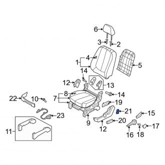 New Fits Kia, Front Left Seat Back Recliner Adjustment Handle - Part # 885233K000S8