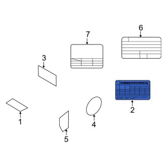 New Fits Kia, Tire Information Label - Part # 052032K540