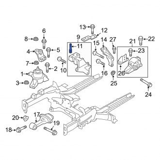 New Fits Kia, Front Engine Mount Stud - Part # 2167123511