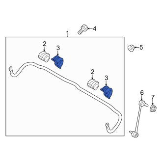 New Fits Kia, Front Left Suspension Stabilizer Bar Bracket - Part # 54814A4050