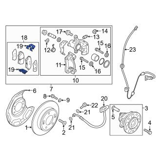 New Fits Kia, Rear Disc Brake Anti-Rattle Clip - Part # 58244A6200