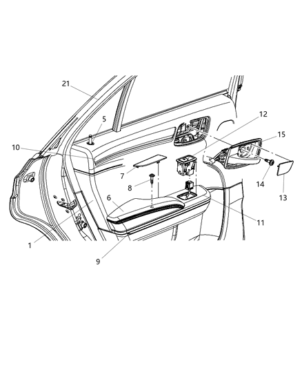 Panel Rear Door Trim