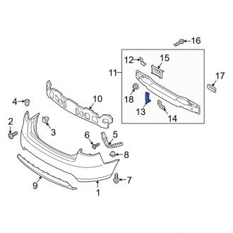 New Fits Kia, Rear Center Bumper Impact Bar Bracket - Part # 866861M100