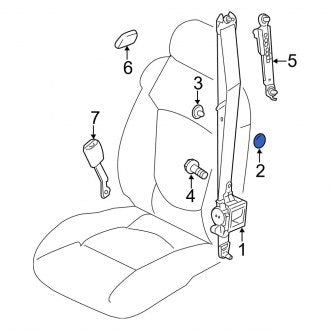 New Fits Kia, Seat Belt Buckle Button Stop - Part # 888773X000LK
