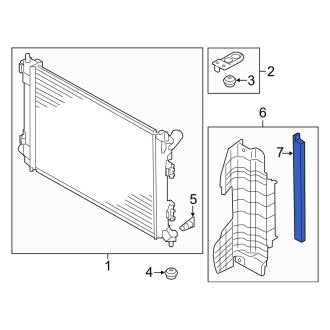 New Fits Kia, Radiator Air Seal - Part # 977983X100