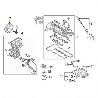 New Fits Kia, Engine Crankshaft Pulley Bolt - Part # 231272B700