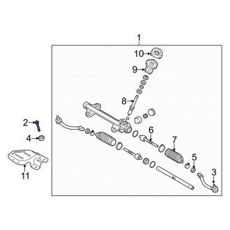 New Fits Kia, Left Rack and Pinion Bolt - Part # 1123412506K