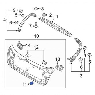 New Fits Kia, Liftgate Trim Panel Clip - Part # 8231529000