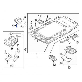 New Fits Kia, Sun Visor Holder Screw - Part # 1229406221