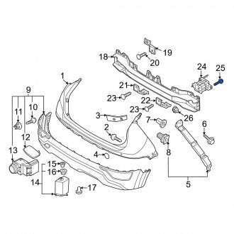 New Fits Kia, Upper Bumper Impact Bar Bolt - Part # 1145208256B