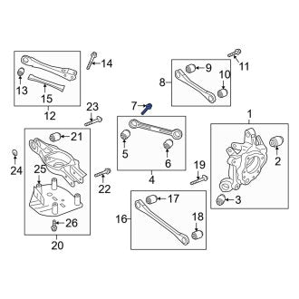 New Fits Kia, Outer Suspension Control Arm Bolt - Part # 551172D100