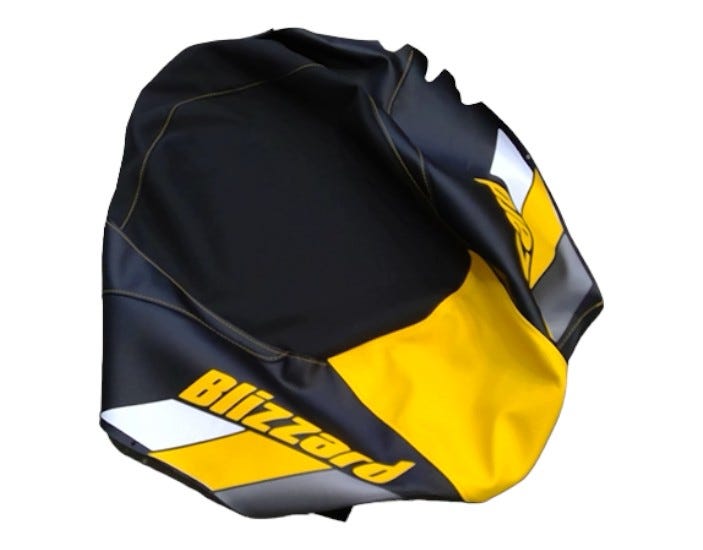 New OEM Genuine Bombardier Recreational Products, Seat Cvr Blk W/Yellow Ins - Part # 510006107