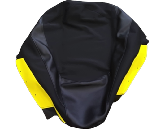 New OEM Genuine Bombardier Recreational Products, Seat Cvr Blk W/Yellow Ins - Part # 510006121