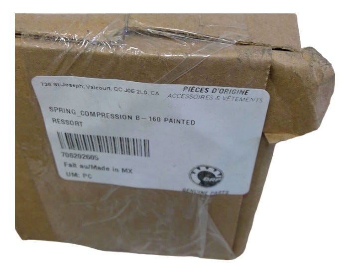 New OEM Genuine Bombardier Recreational Products, Spring Compression B-160 - Part # 706202605