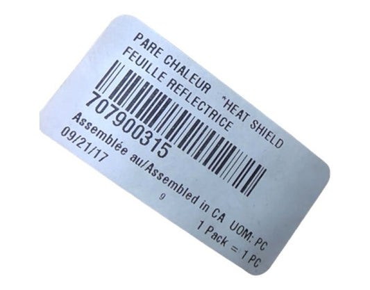 New OEM Genuine Bombardier Recreational Products, Heat Sheet - Part # 707900315