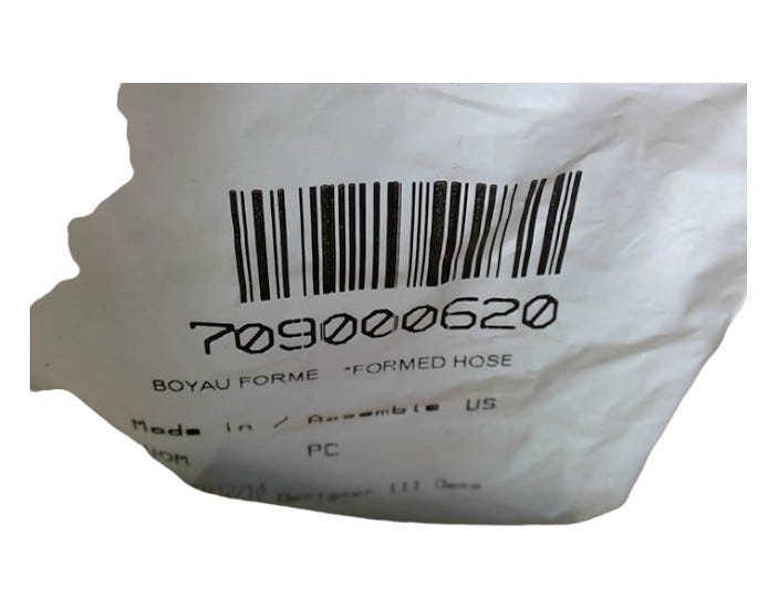 New OEM Genuine Bombardier Recreational Products, Formed Hose - Part # 709000620