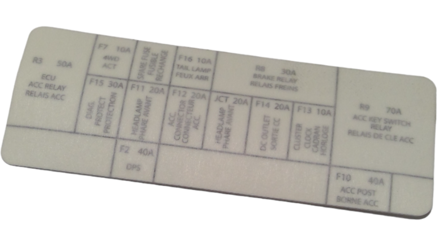 New OEM Genuine Bombardier Recreational Products, Fuse Box Decal - Part # 710004921