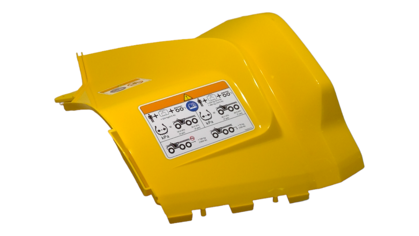 New OEM Genuine Bombardier Recreational Products, Yellow Lh Rear Fender - Part # 715002759