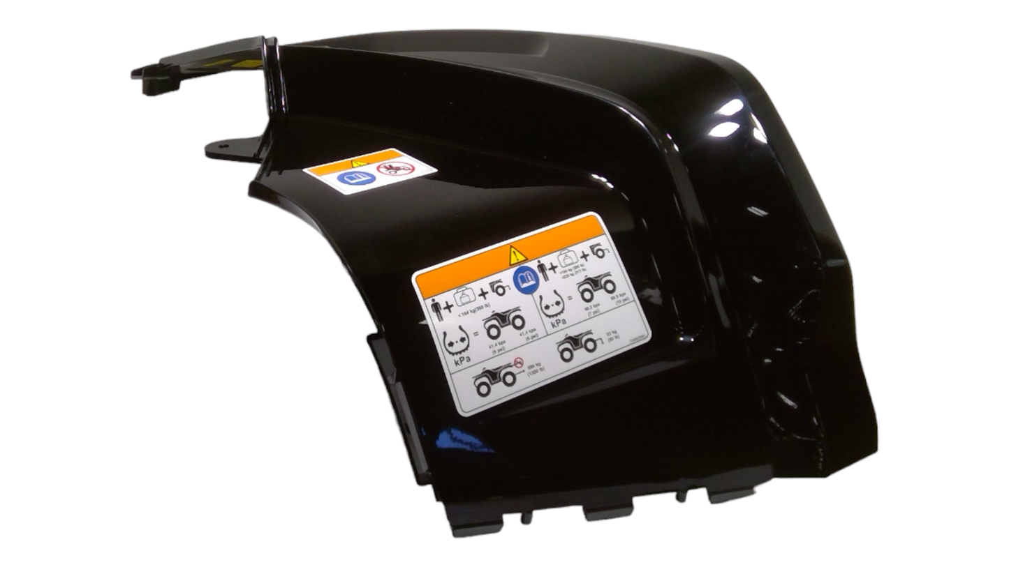 New OEM Genuine Bombardier Recreational Products, Black Lh Rear Fender Kit - Part # 715003218