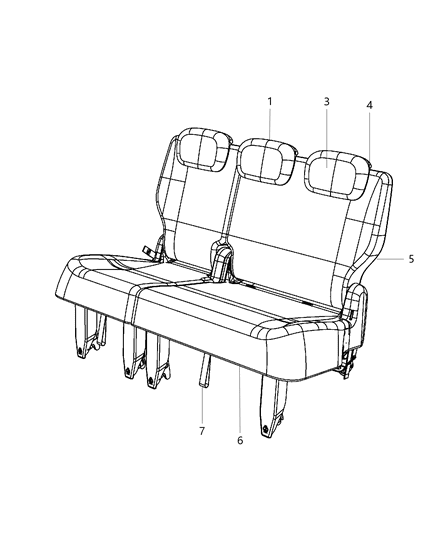 Cover And Foam Rear Seat Cushion