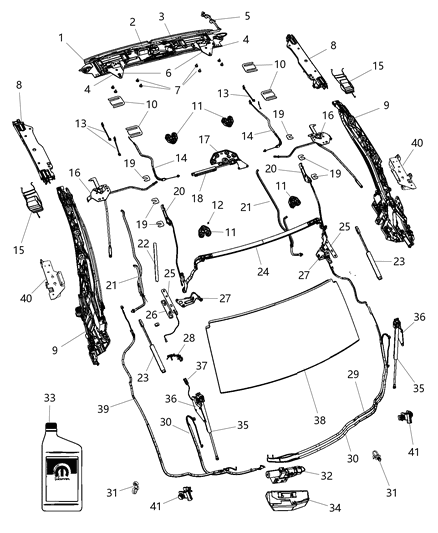 Cylinder Folding Top Hydraulic