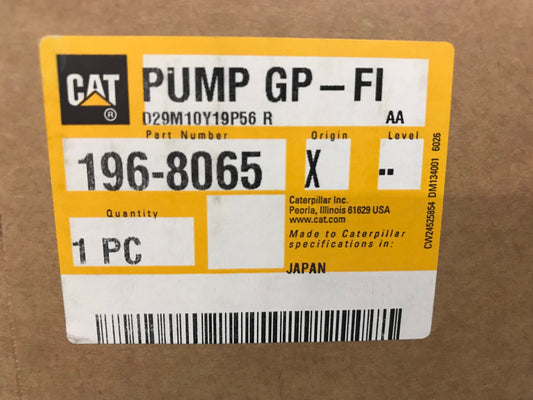 New OEM Genuine Caterpillar, Pump Gp Fi - Part # 1968065