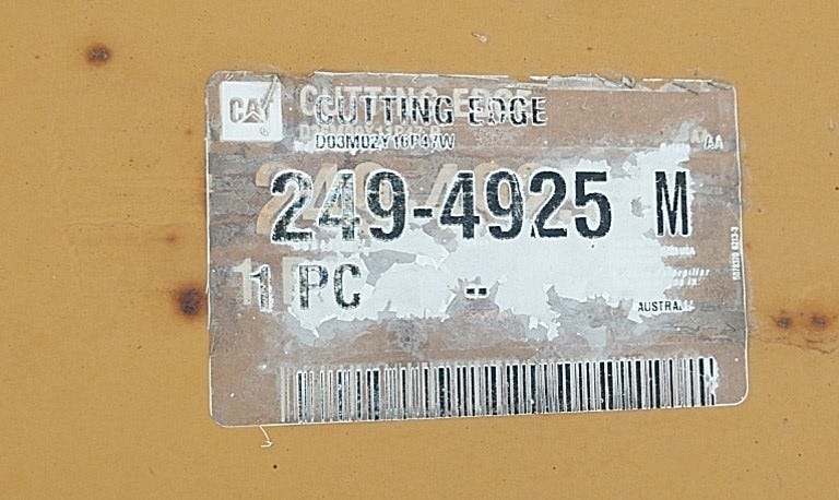 New OEM Genuine Caterpillar, Cutting Edge - Part # 2494925