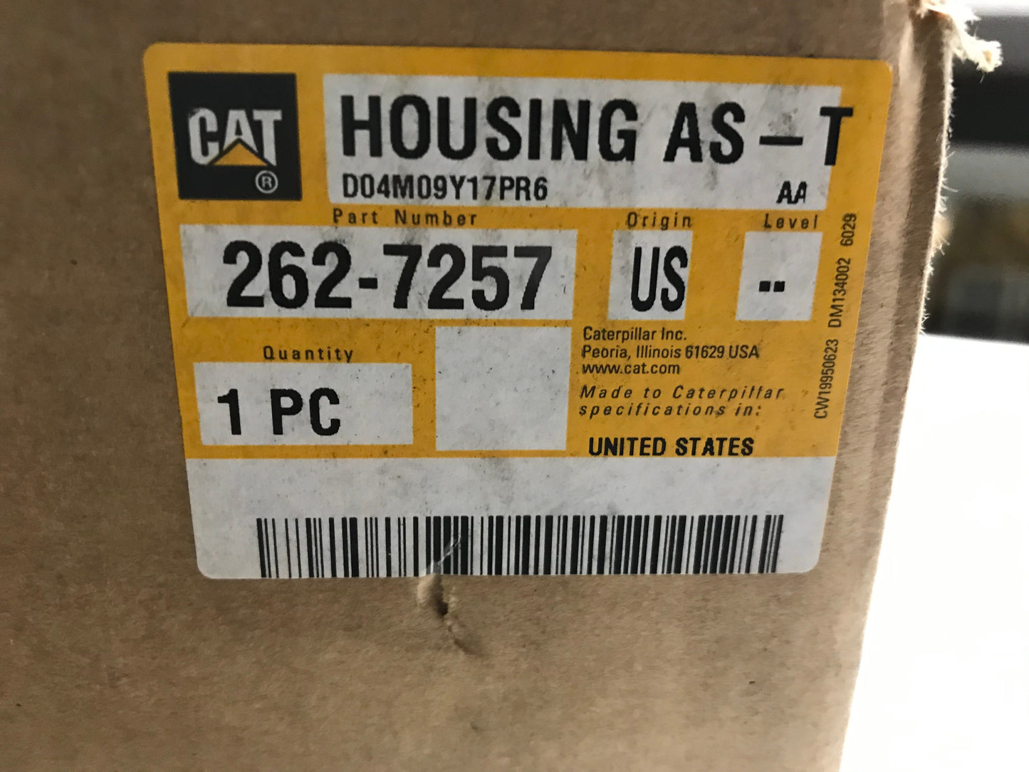New OEM Genuine Caterpillar, Housing As T - Part # 2627257