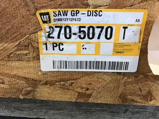 New OEM Genuine Caterpillar, Saw Gp Disc - Part # 2705070