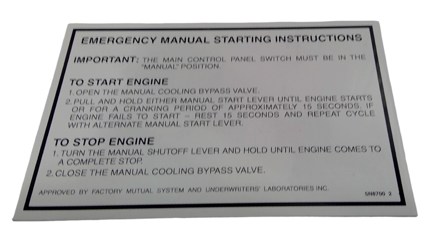 New OEM Genuine Caterpillar, Plate-Inst - Part # 5N8700