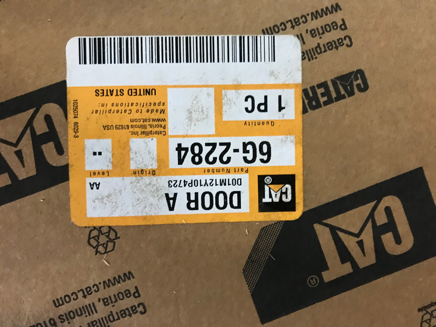 New OEM Genuine Caterpillar, Door A - Part # 6G2284